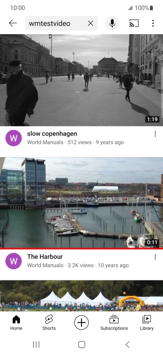 Press the required video clip. Press the required video clip.