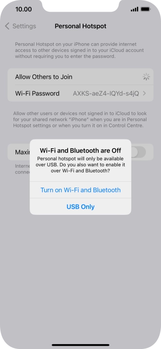 If Wi-Fi is turned off, press Turn on Wi-Fi and Bluetooth.