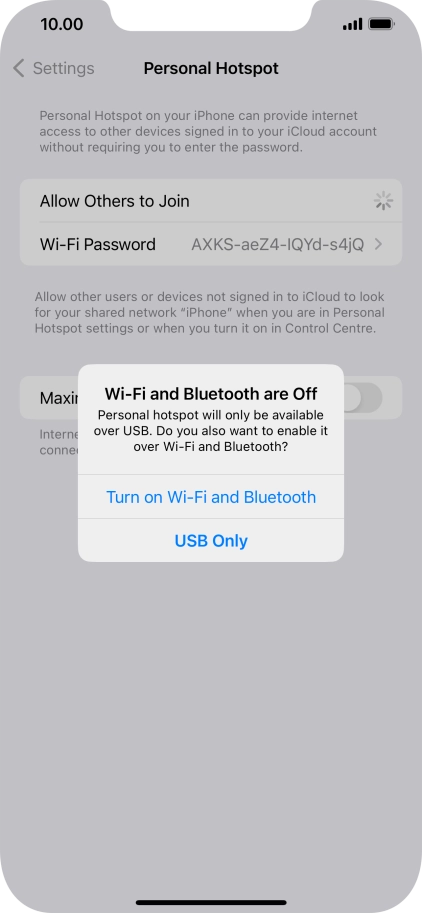 If Wi-Fi is turned off, press Turn on Wi-Fi and Bluetooth.