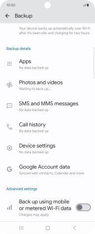 Press the indicator next to 