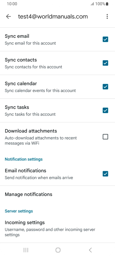 Press the field next to 
