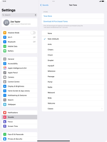 Press the required message tones to hear them.