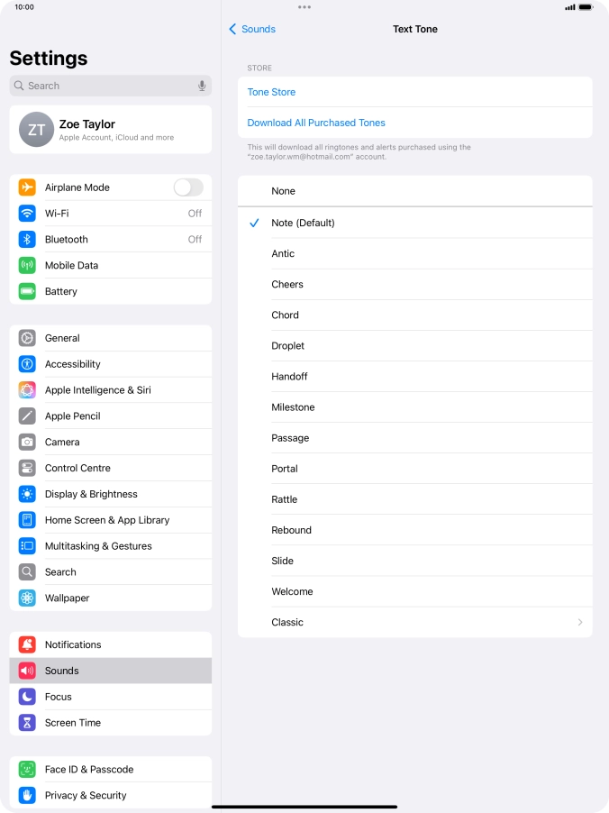 Press the required message tones to hear them.