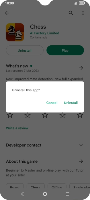 Press Uninstall. Press Uninstall.