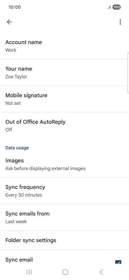 Press Account name and key in the required name.