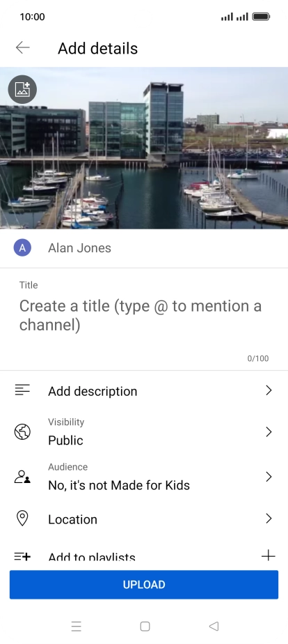 Press the field below 