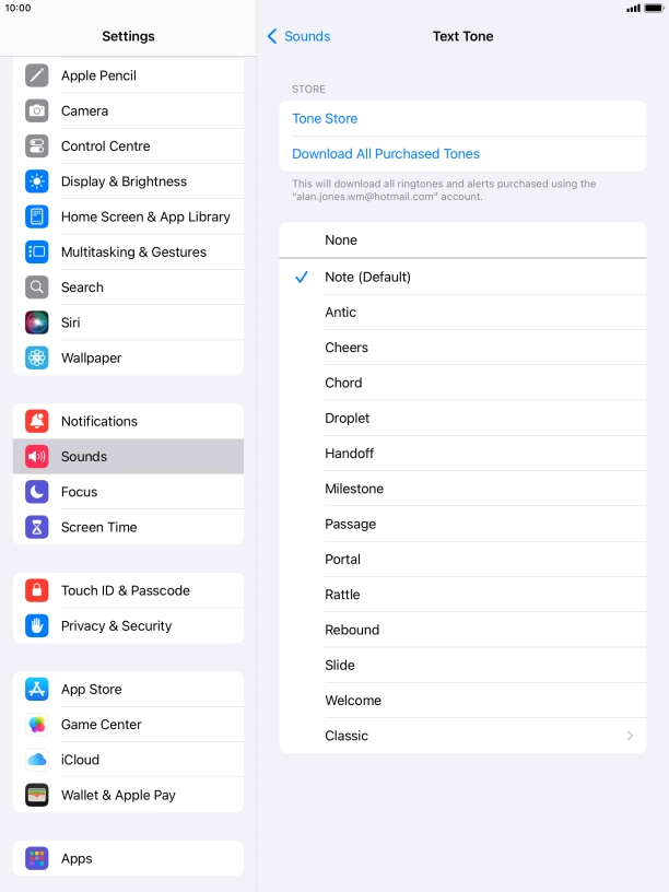 Press the required message tones to hear them.