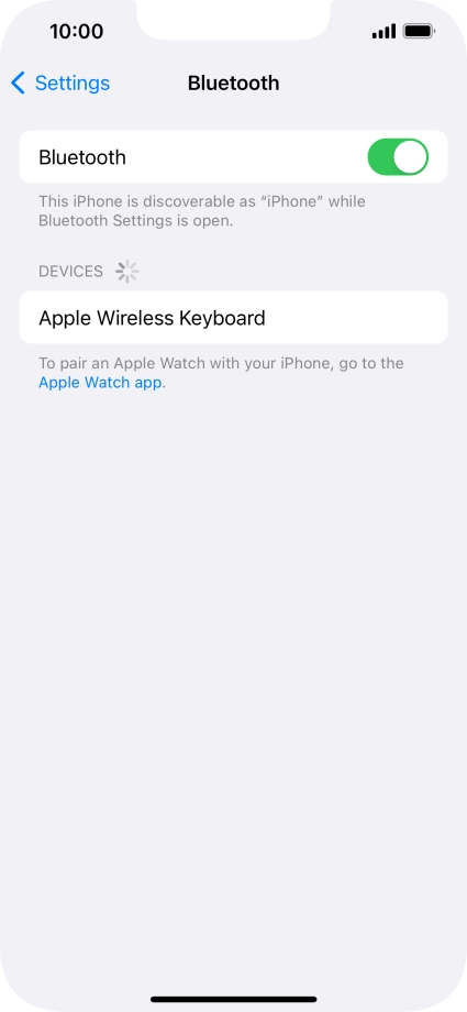 Press the required Bluetooth device and follow the instructions on the screen to pair the device with your phone.