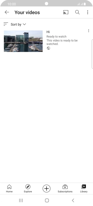 Press the search icon. Press the search icon.