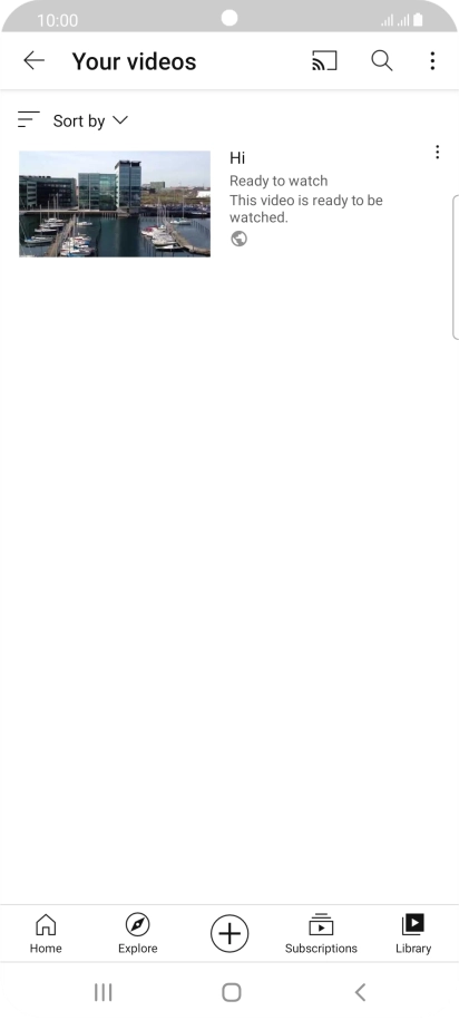 Press the search icon. Press the search icon.