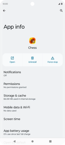 Press Storage & cache.