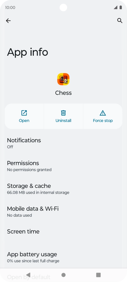 Press Storage & cache.