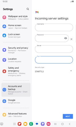 Press the drop down list below 