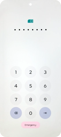 Key in the PUK and press arrow right.