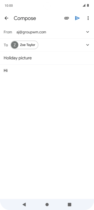 Press the attachment icon.