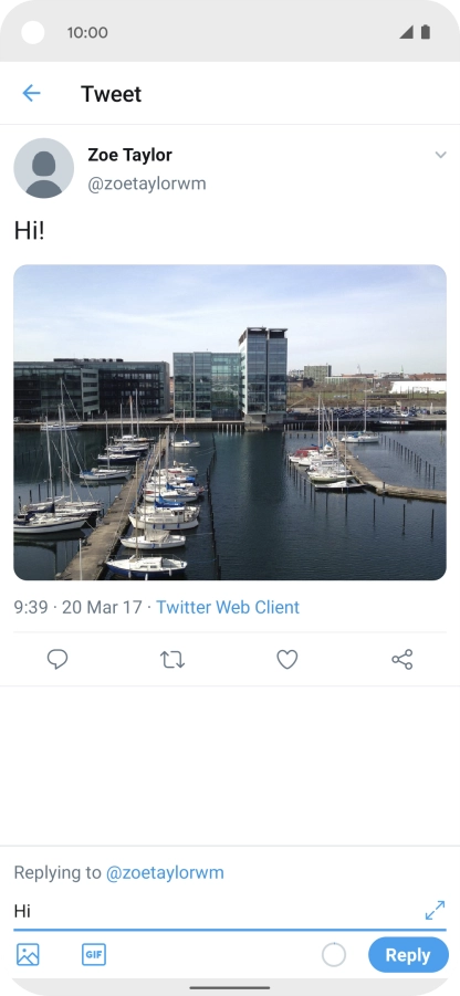 Write your reply and press Reply.