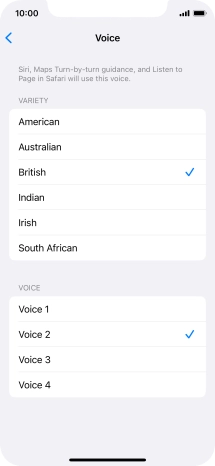 Press the required accent.
