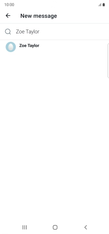 Key in the first letters of the recipient's name and press the required contact.