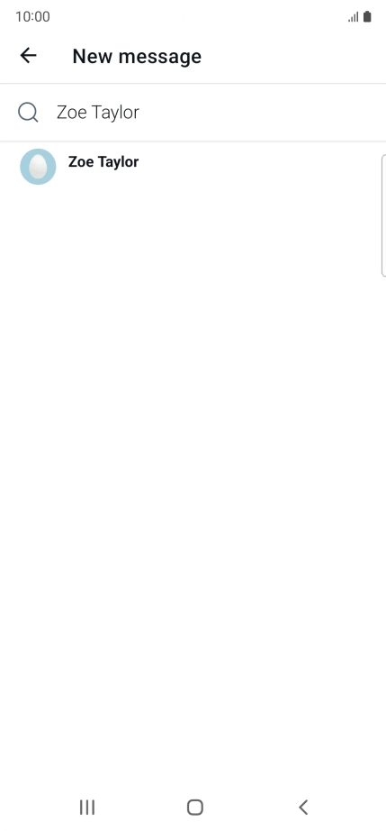 Key in the first letters of the recipient's name and press the required contact.