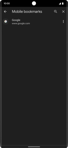 Press the required bookmark.