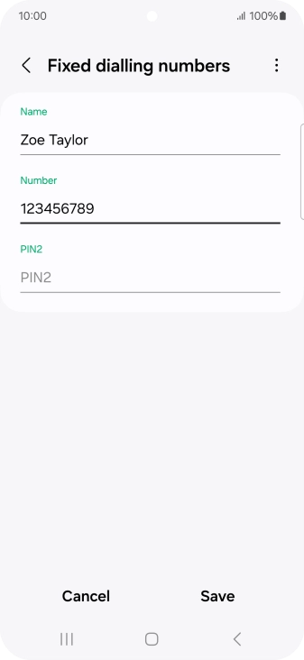 Press PIN2 and key in your PIN2. The default PIN2 is 1111.