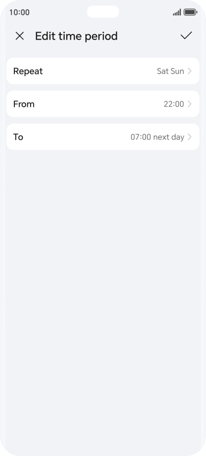 Follow the instructions on the screen to select settings for automatic activation of Do Not Disturb. Follow the instructions on the screen to select settings for automatic activation of Do Not Disturb.
