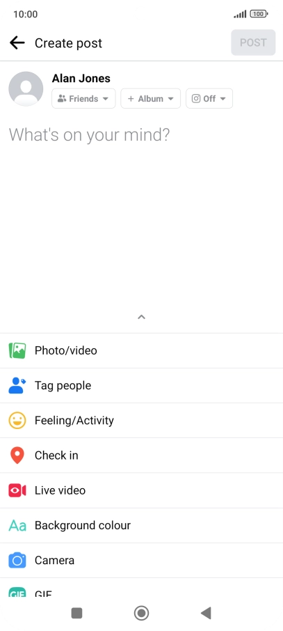 Press the text input field. Press the text input field.