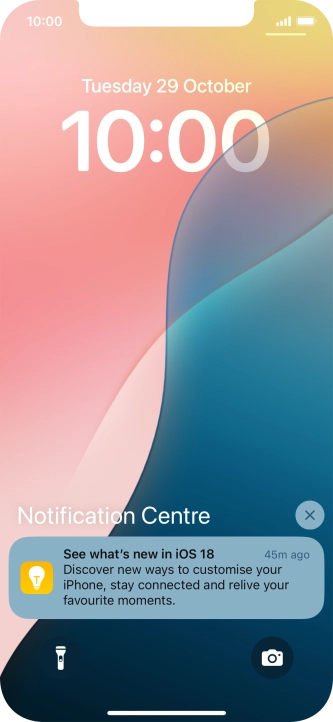 Press the required notification and follow the instructions on the screen to use the selected function.