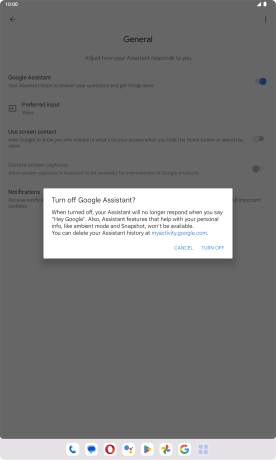 If you turn off the function, press TURN OFF.