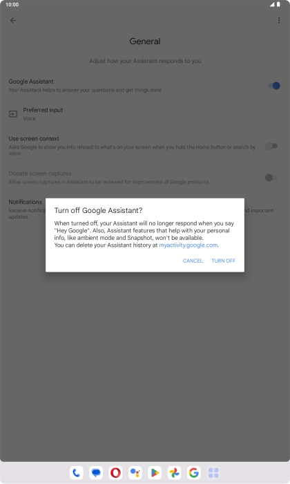 If you turn off the function, press TURN OFF.