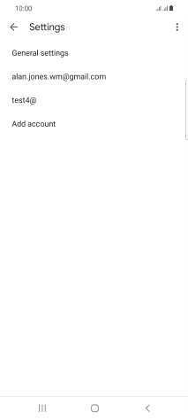 Press the required email account. Press the required email account.