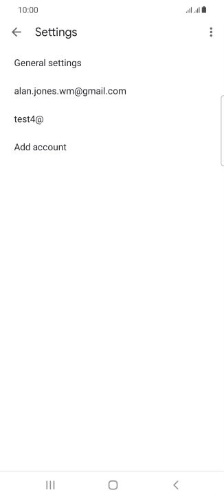 Press the required email account. Press the required email account.