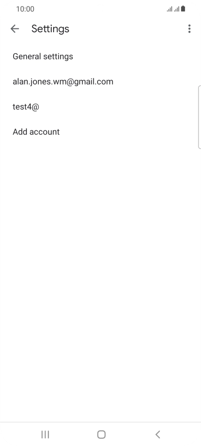 Press the required email account. Press the required email account.