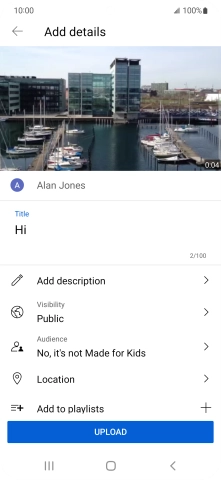 Key in the required text and press UPLOAD. Key in the required text and press UPLOAD.