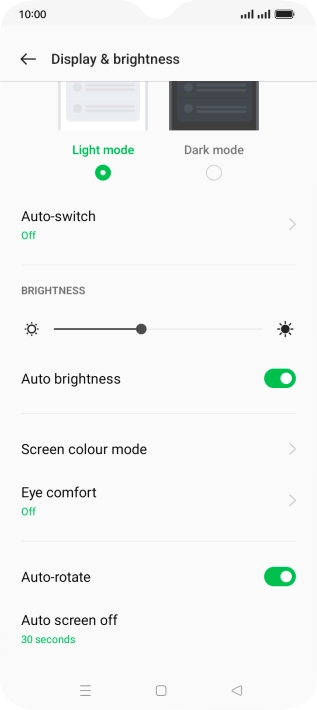 Press the indicator next to 