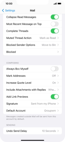 Press Default Account. Press Default Account.