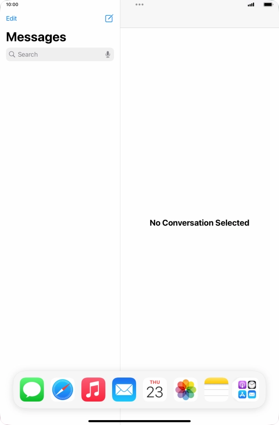 Slide your finger downwards on Dock to minimise it.