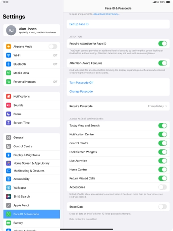 Press the indicator next to 