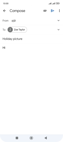 Press the attachment icon.