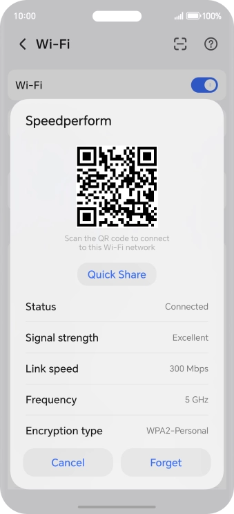 Place the QR code inside the camera frame on the other device to scan the code.