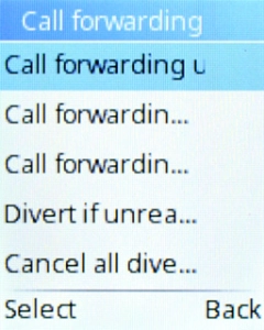 Select the required divert type.