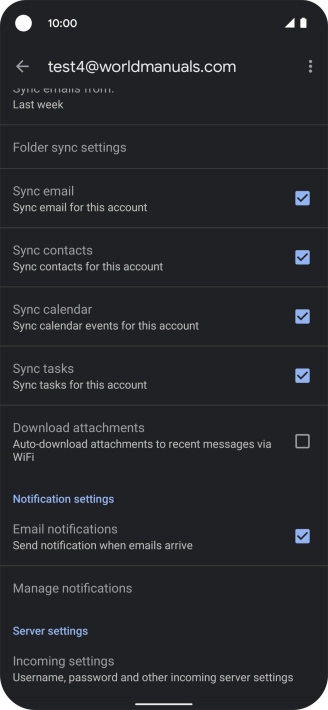 Press the field next to 