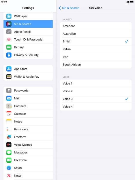 Press the required accent.