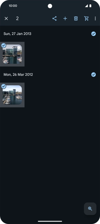 Press the share icon.