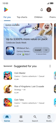 Press the profile icon. Press the profile icon.