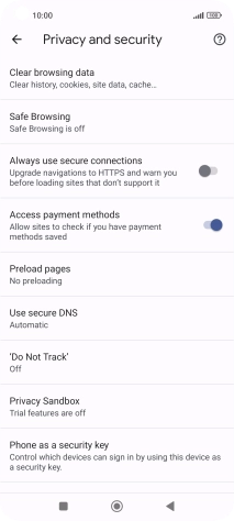 Press Clear browsing data.