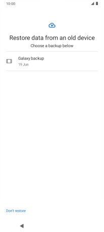 Press the required backup and your phone restores the content of the selected backup. Subsequently, follow the instructions on the screen to set up your phone and prepare it for use.