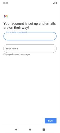 Press Your name and key in the required sender name.