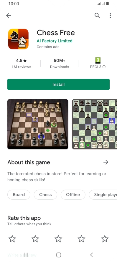 Press Install and follow the instructions on the screen to install the app.