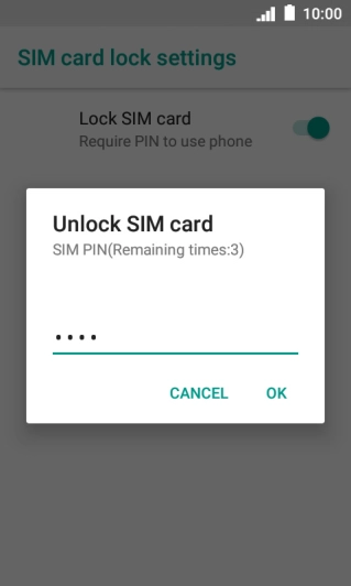Key in your PIN and press OK.